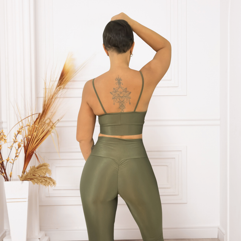 Conjunto Legging Empina + Top- Bia