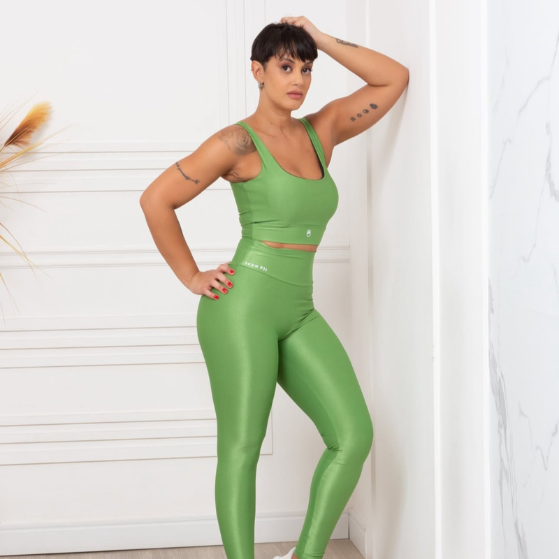 Conjunto Canelado de Compressão - Alça Média - Jade