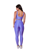 Conjunto Legging + Top Canelado de Compressão - Lila