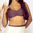 Conjunto Legging + Top Cavado Alça Fina- Musa