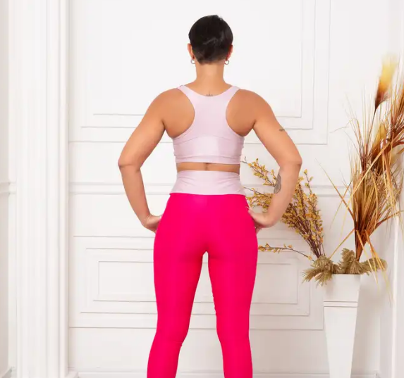 Conjunto Canelado de Compressão Bicolor