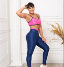 Conjunto Legging + Top Cavado Alça Fina Bicolor - Diva